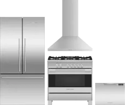 4 Piece Package Includes Refrigerator, Range, Hood And Dishwasher